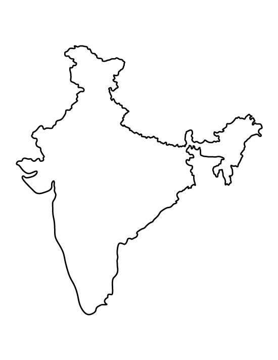 India outline supplied for the venue locator